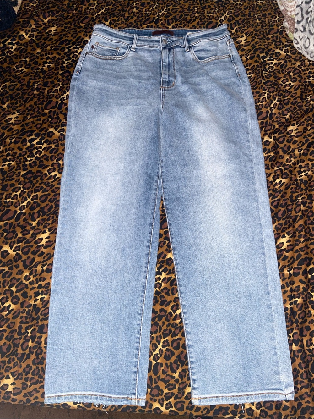 Judy Blue Faded Light Blue Straight Leg Jeans